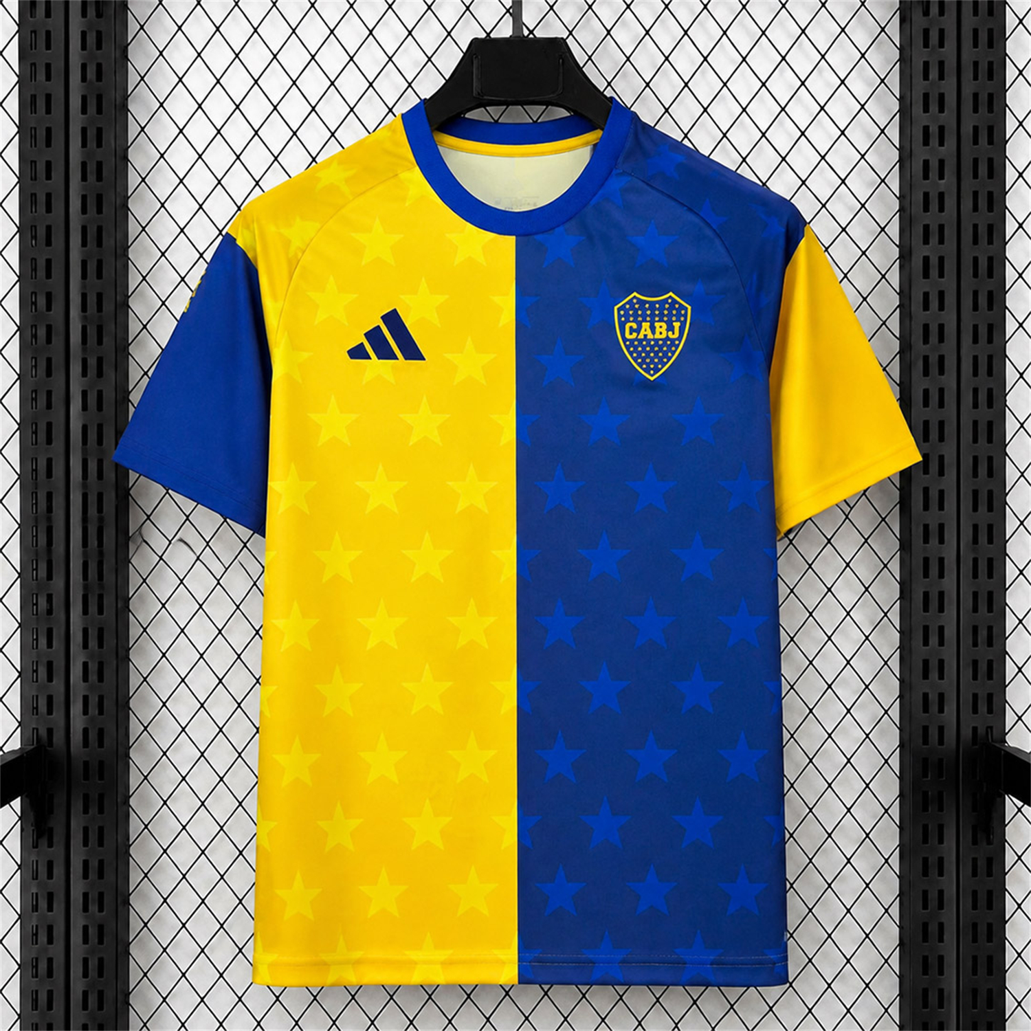 Boca Juniors 26-27 Yellow Blue Pre-Match Jersey - Fans Version - UnitedFutballJersey