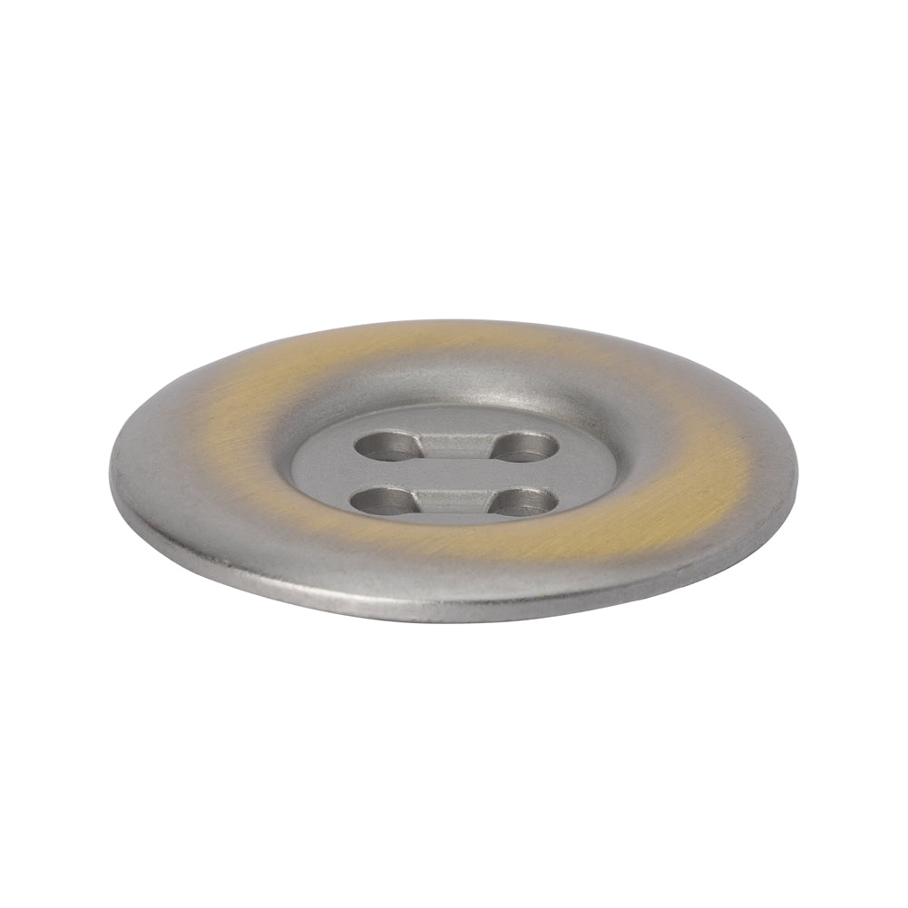 Metal 4-Hole Button - 48L/30.5mm - Brushed Silver and Gold Ombre - Joann Fabrics