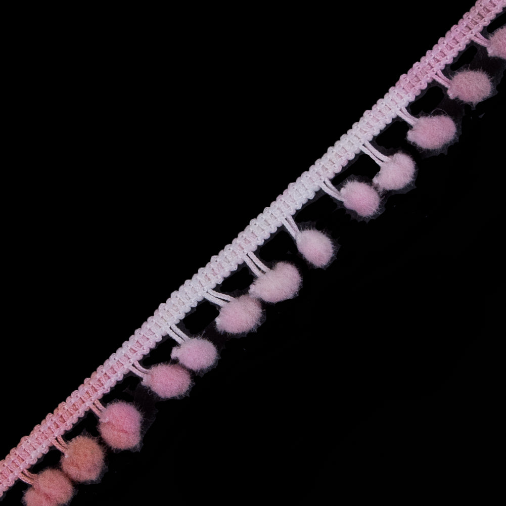 Pink Ombre Pom Pom Trim - 0.375