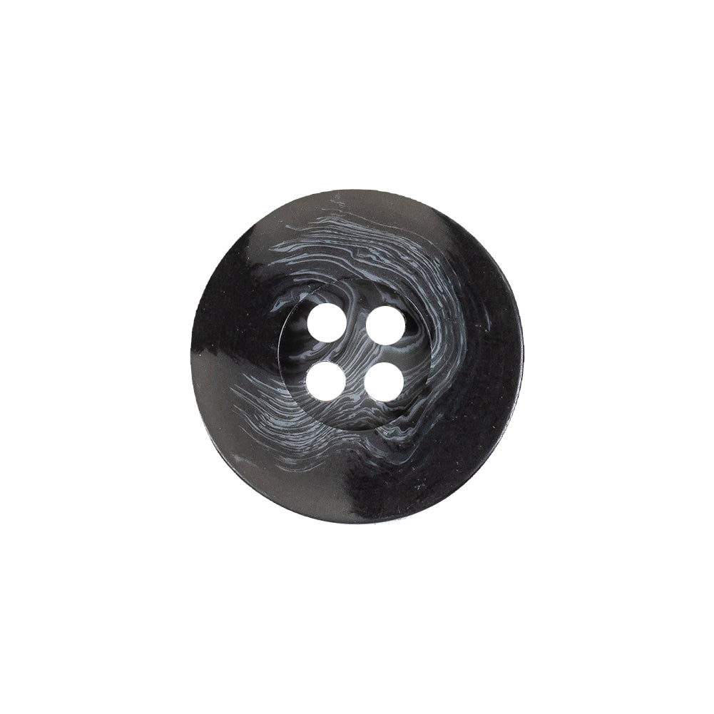 Black and Gray Swirled Wide Rim 4-Hole Plastic Button - 32L/20mm - Joann Fabrics