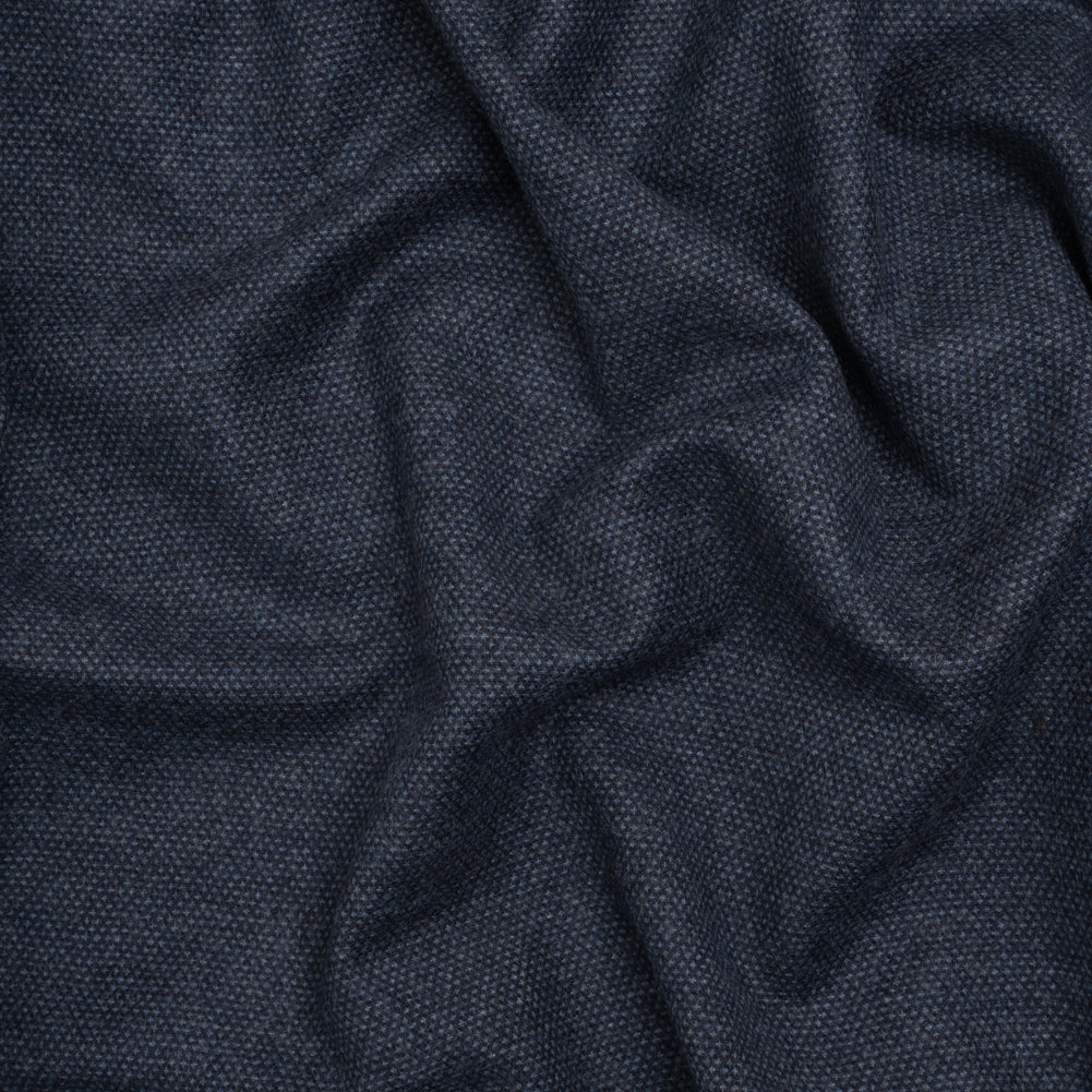 Wool Woven - Blue and Charcoal - Deadstock - Joann Fabrics