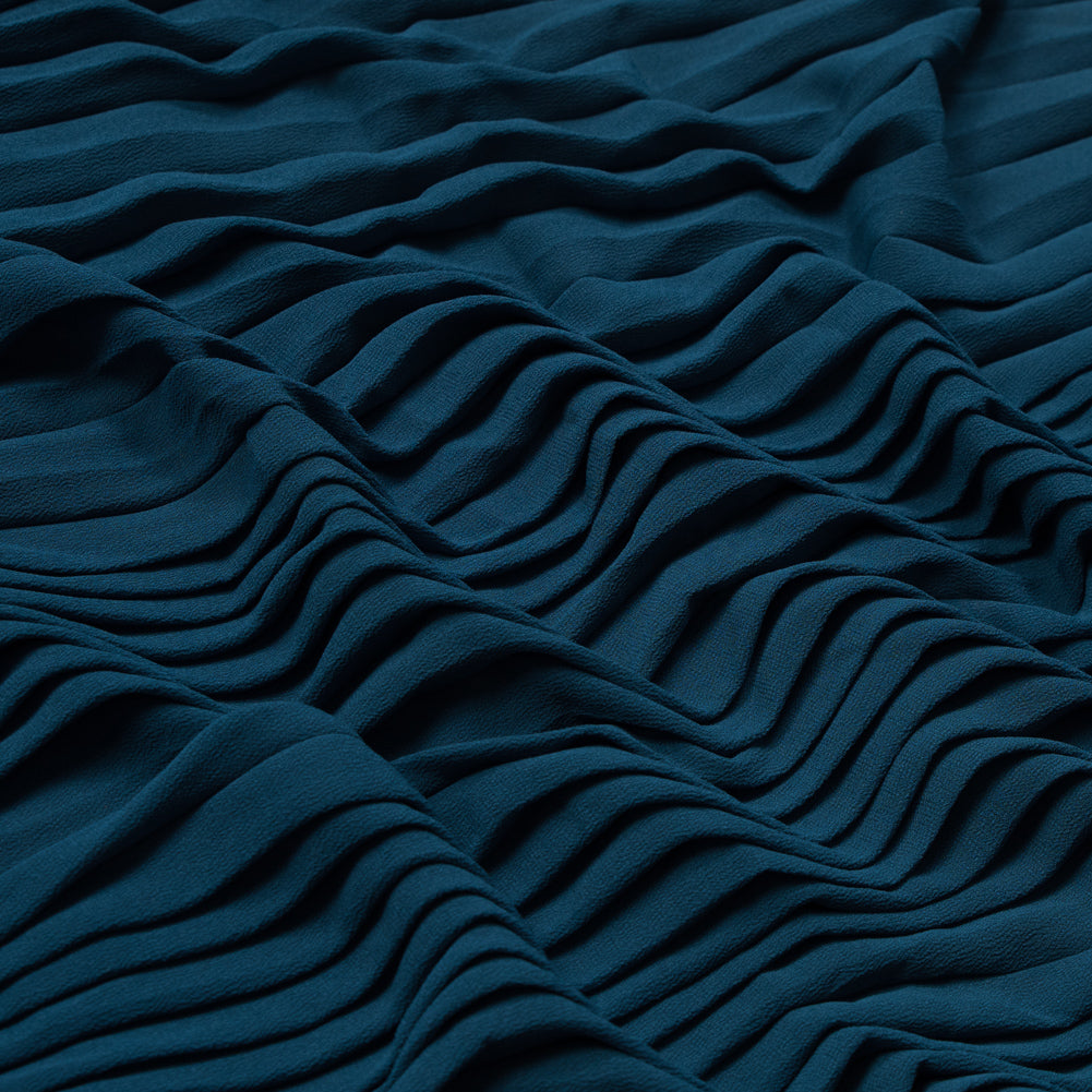 Accordion Pleated Chiffon - Teal - Etereo Collection - Joann Fabrics