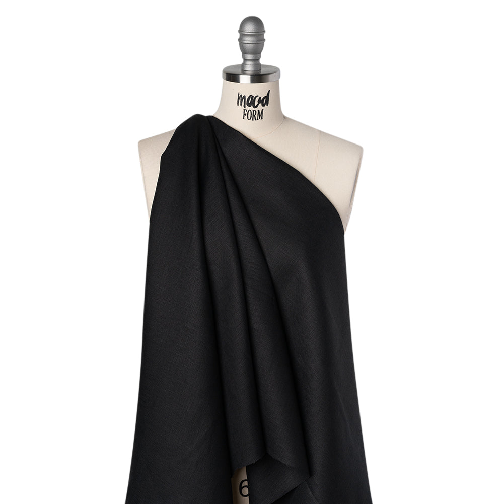 Medium Weight Linen Woven - Jet Black - Deadstock - Joann Fabrics