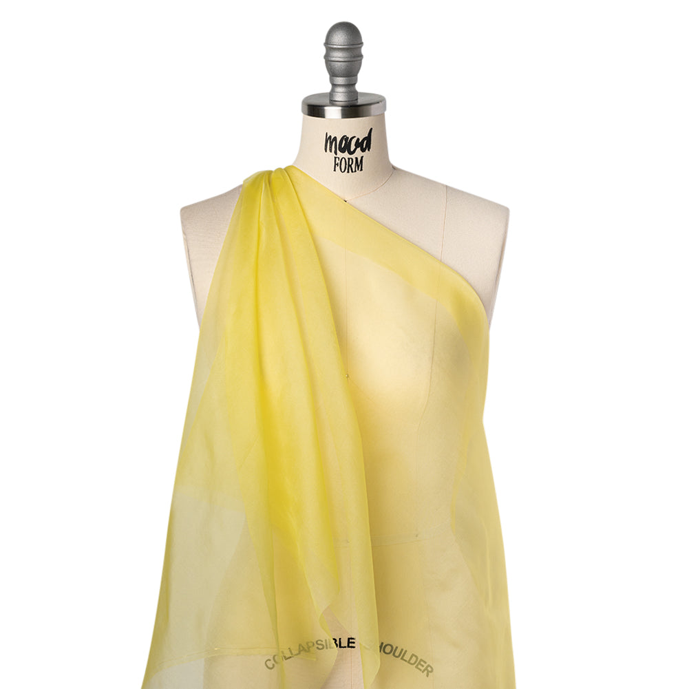 Silk Organza - Lemon Yellow - Famous Australian Designer Deadstock - Joann Fabrics
