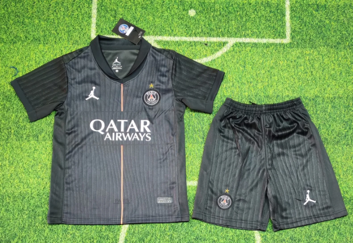 2025/2026 Psg Paris Saint-Germain Fourth Away With A Star Football Jersey 1:1 Thai quality Kids Size