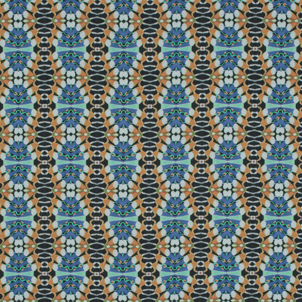 Mood Exclusive Penny Arcade Orange and Blue Cotton Poplin - Joann Fabrics