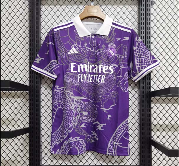 2023/2024 Real Madrid Chinese Dragon purple Football Shirt 1:1 Thai Quality