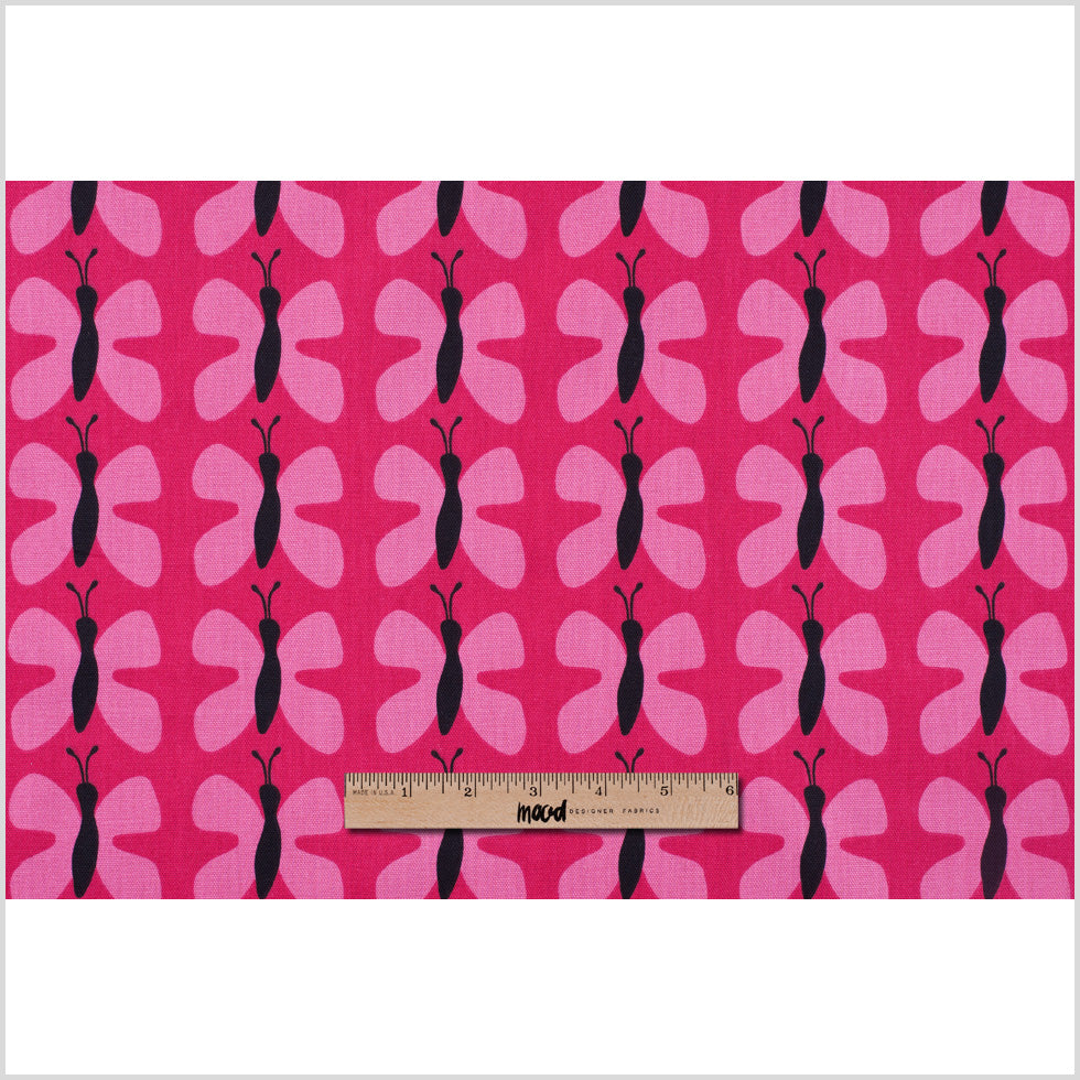 Swedish Red and Pink Small Butterflies Cotton - Joann Fabrics