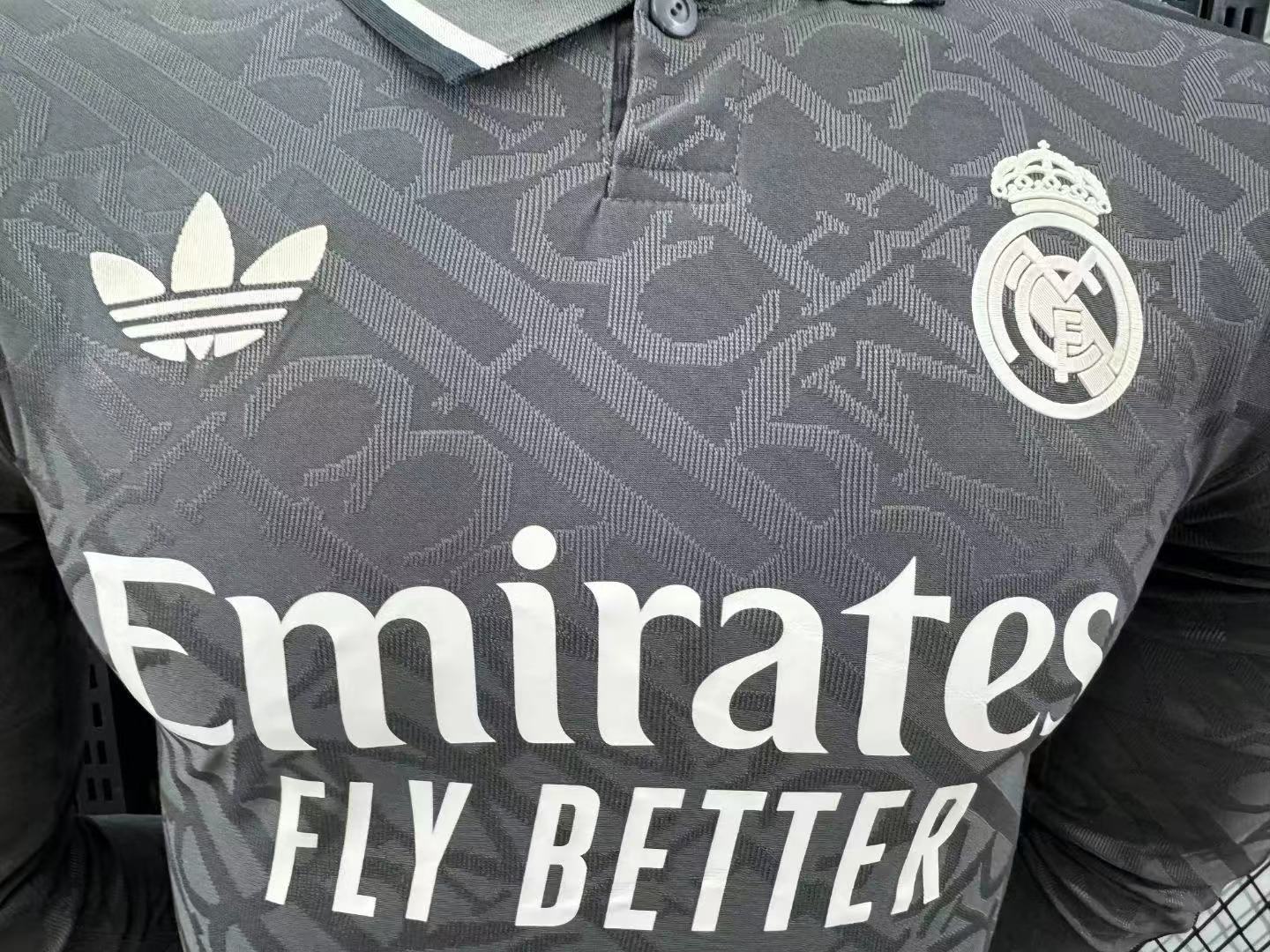 2024/2025 Player Version Real Madrid Third Away Long Sleeve Jersey 1:1 Thai Quality