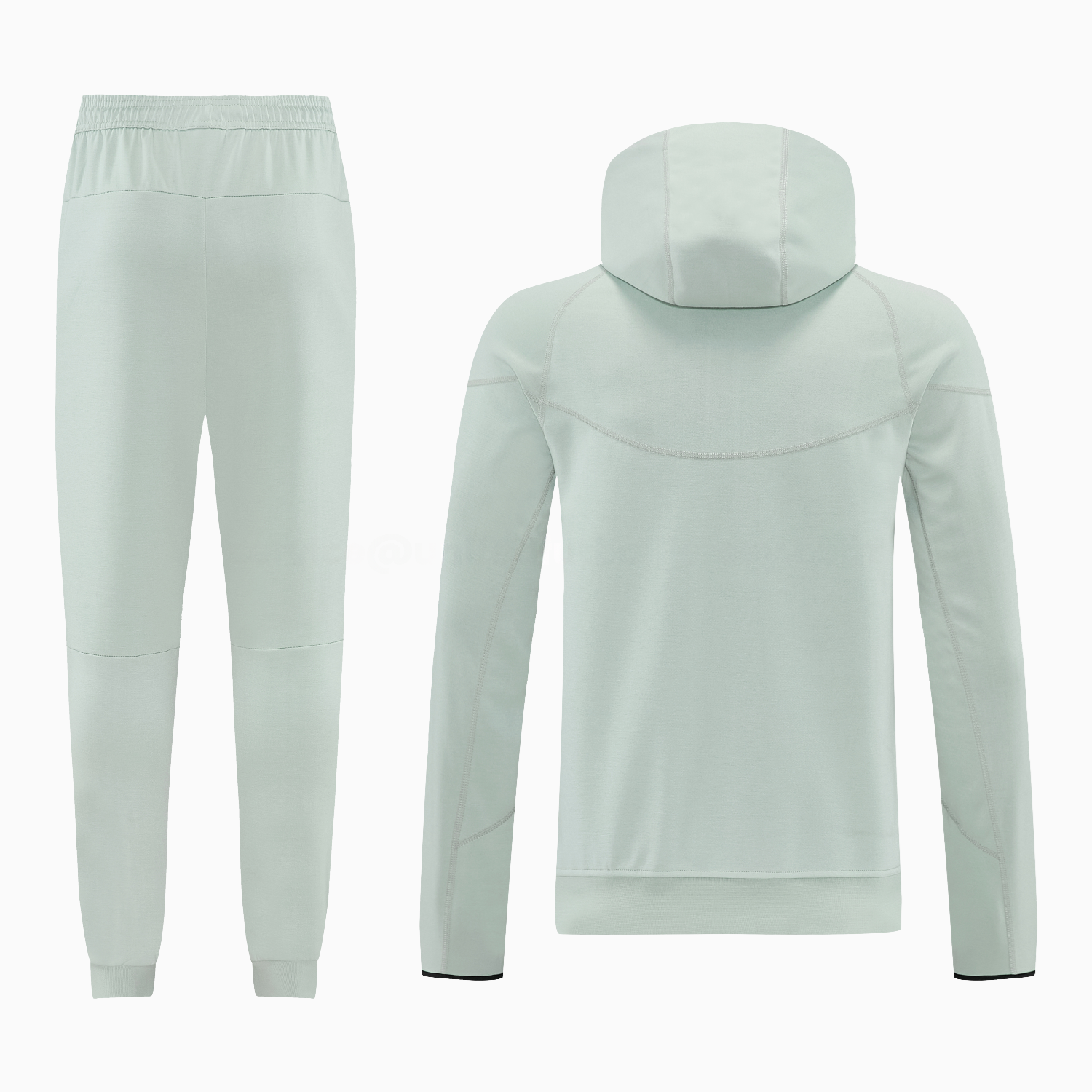 Inter Milan 25-26 Hooded Windbreaker Training Set - Grey Green Top & Pants - UnitedFutballJersey