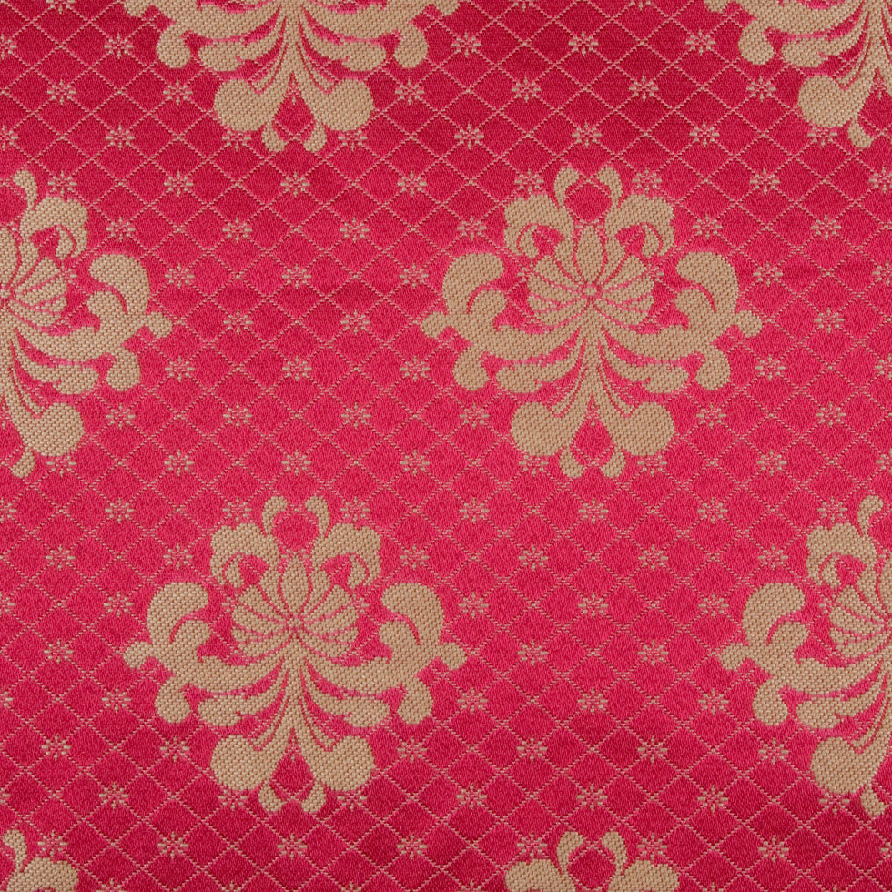 Deep Coral/Gold Classical Brocade - Joann Fabrics