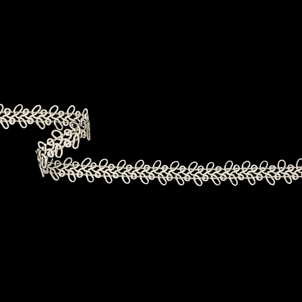 White Loops Braided Trim - 0.75