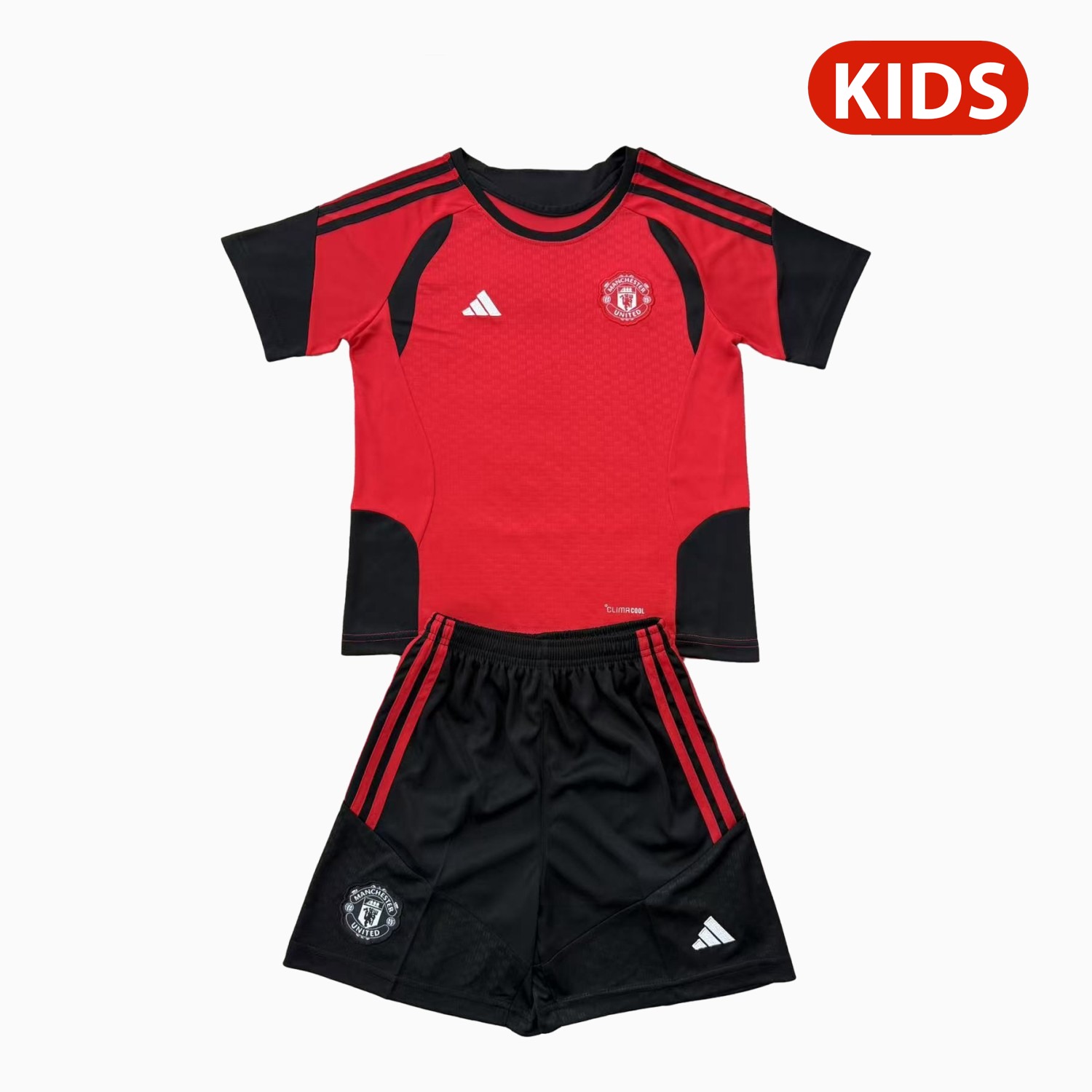 Manchester United 26-27 Red Kids Short-Sleeve Training Set - UnitedFutballJersey