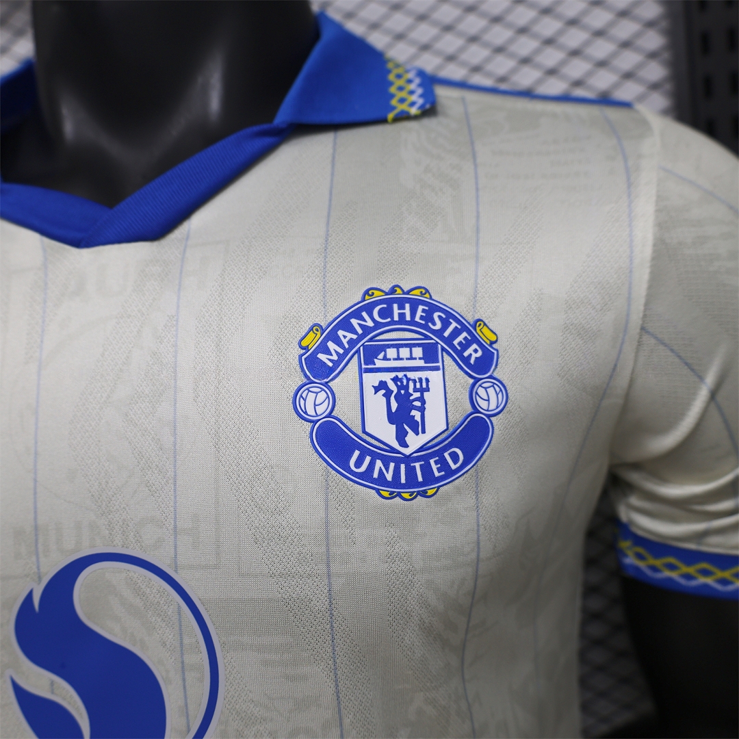 Manchester United 26-27 Terrace Icon Retro Casual Style Light Color Polo Jersey - Player Version - UnitedFutballJersey