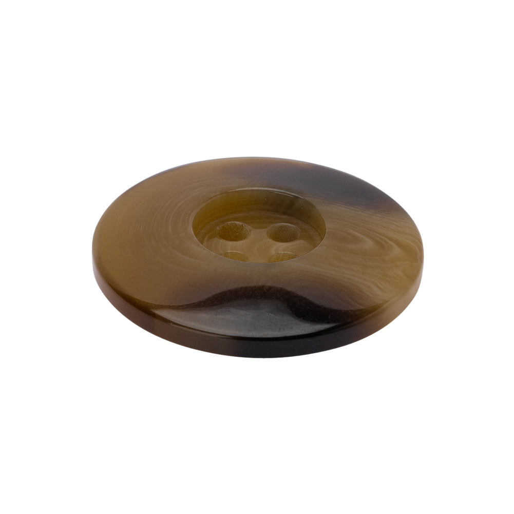 Plastic 4-Hole Button - 40L/25.5mm - Tan and Brown Swirls Shallow Ink Well - Joann Fabrics