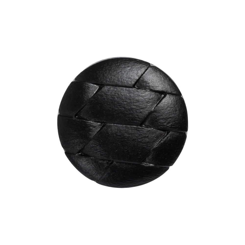 Italian Black Geometric Engraved Shank Back Plastic Button - 36L/23mm - Joann Fabrics
