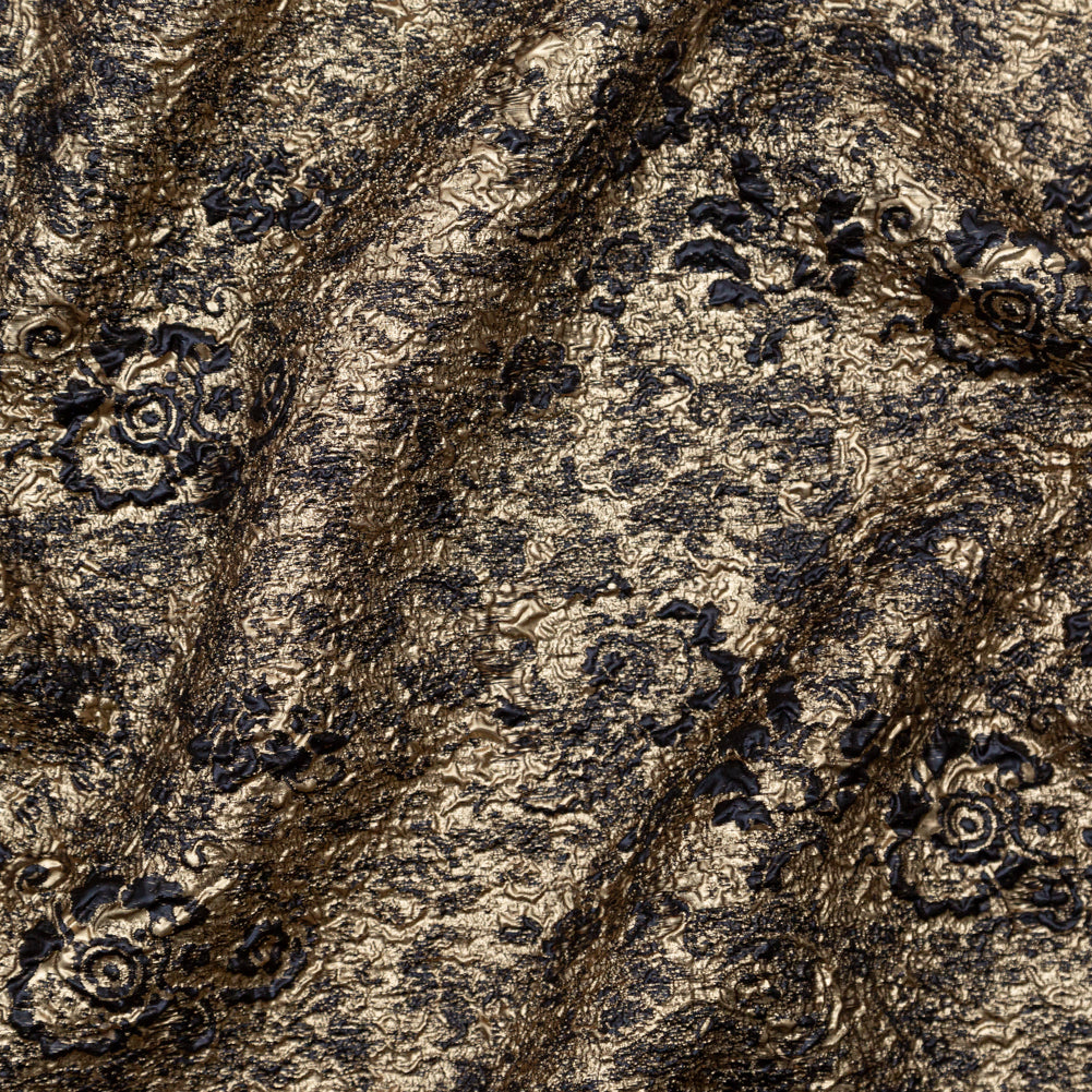 Blue and Gold Luxury Metallic Brocade - Joann Fabrics