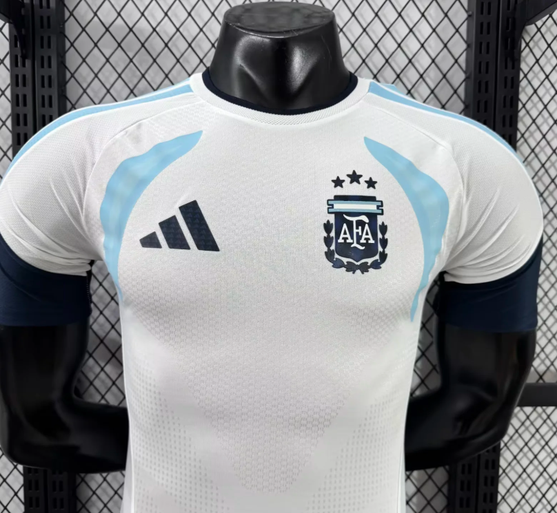2026 Player Version Argentina Training Suit White Football Shirt 1:1 Thai Quality
