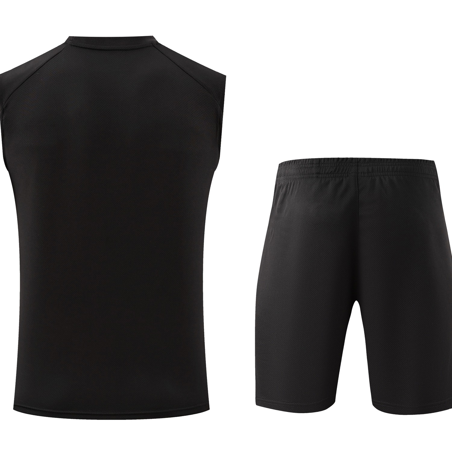 Paris Saint-Germain PSG 26-27 Vest Training Set - Black With Red Accents Vest and Black Shorts - UnitedFutballJersey