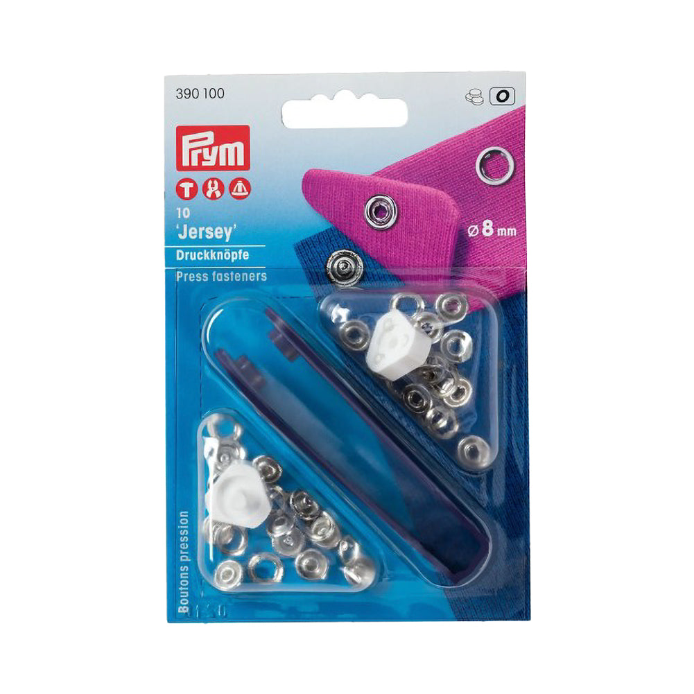 Prym Jersey Press Fasteners and Tools - Silver 8mm - 10pc - Joann Fabrics