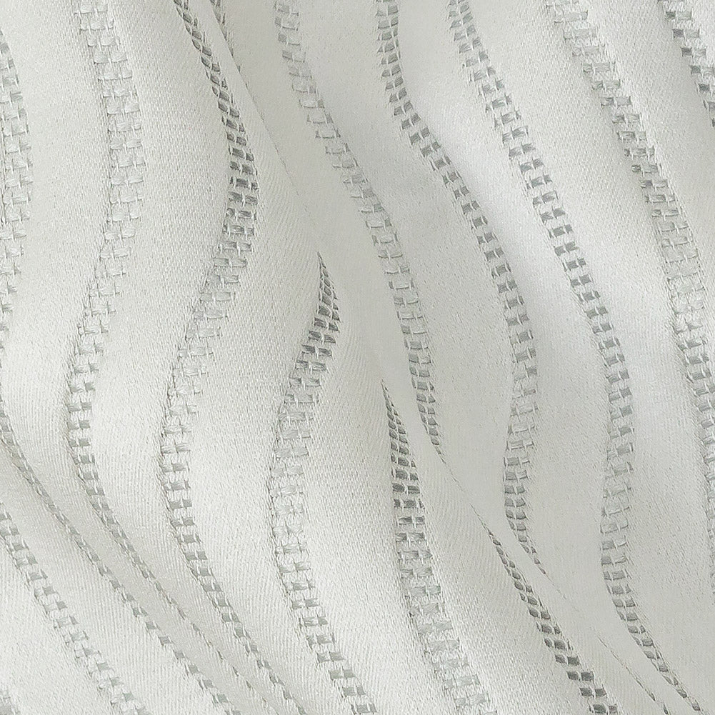 Satin-Faced Jacquard - Platinum Wavy Lines - British Imported - Joann Fabrics