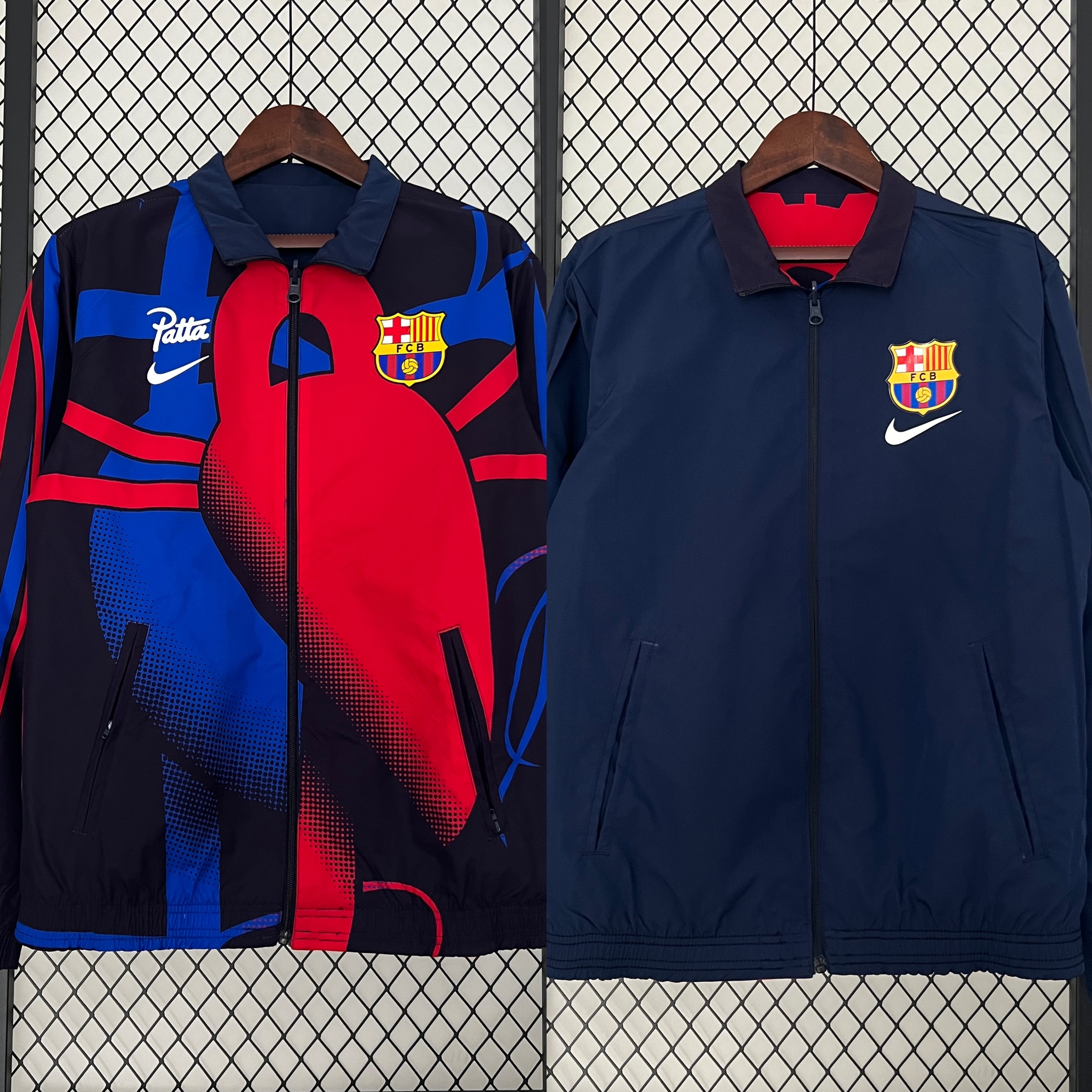 2025/2026 Barcelona Reversible Windbreaker Soccer Jersey 1:1 Thai Quality 05