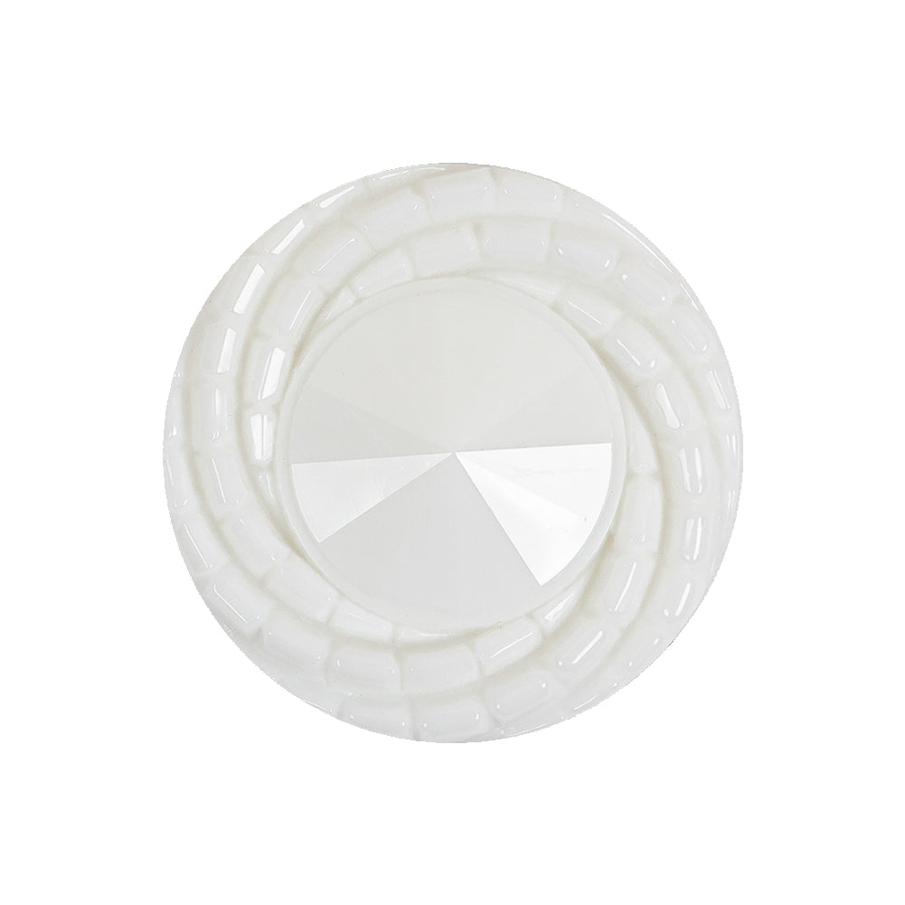 White Twisted Rim Conical Shank Back Plastic Button - 40L/25.5mm - Joann Fabrics