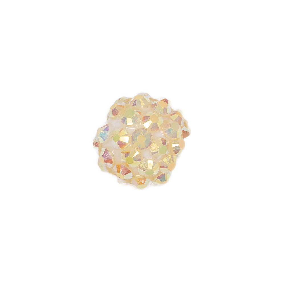 White AB Rhinestone and Resin Faceted 14mm Beads - 10pc - Joann Fabrics