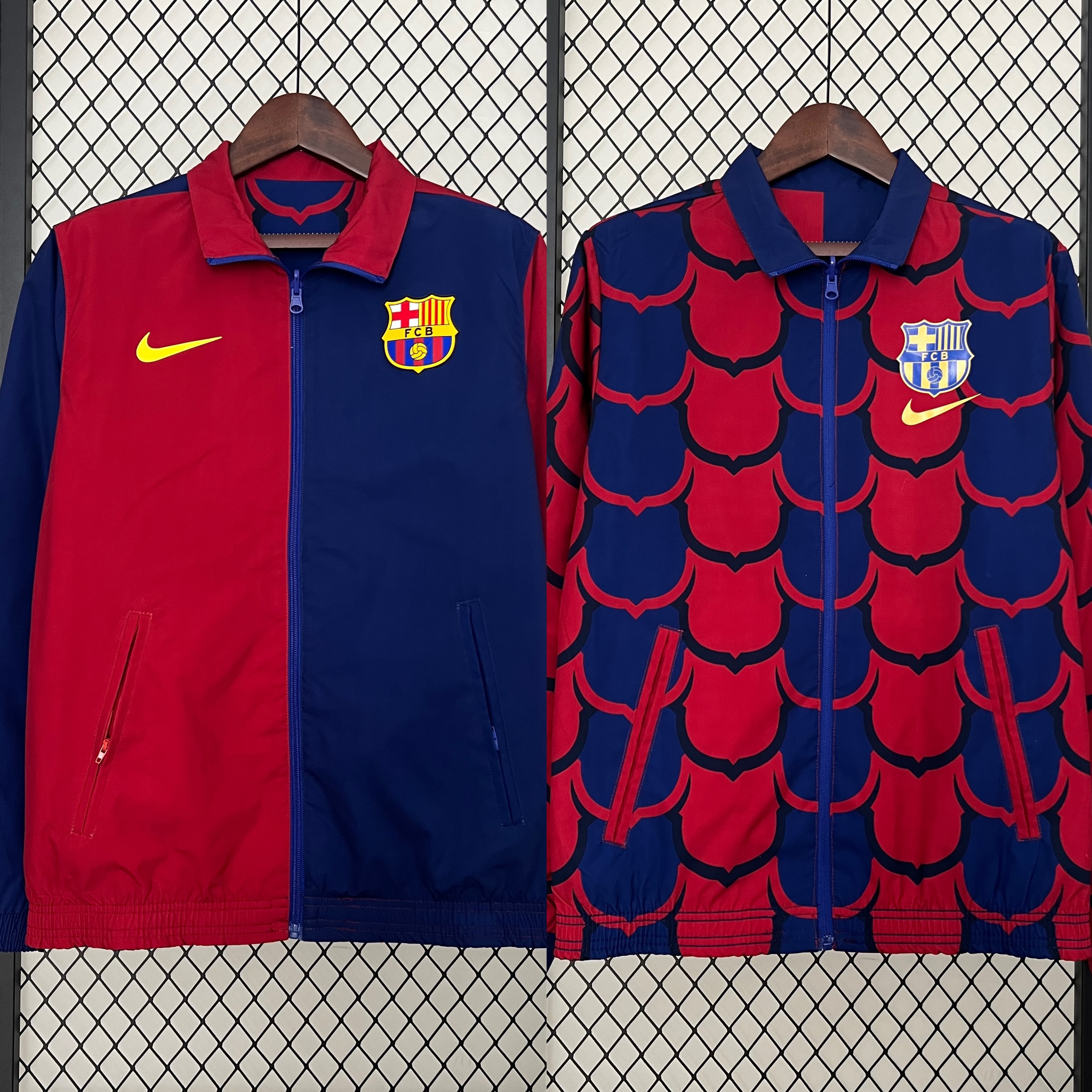 2025/2026 Barcelona Reversible Windbreaker Soccer Jersey 1:1 Thai Quality 06