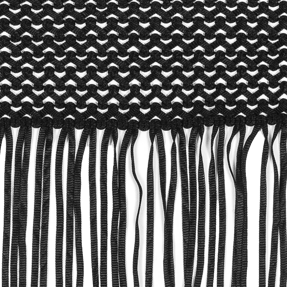 Black Ribbon Fringe Trim - 12