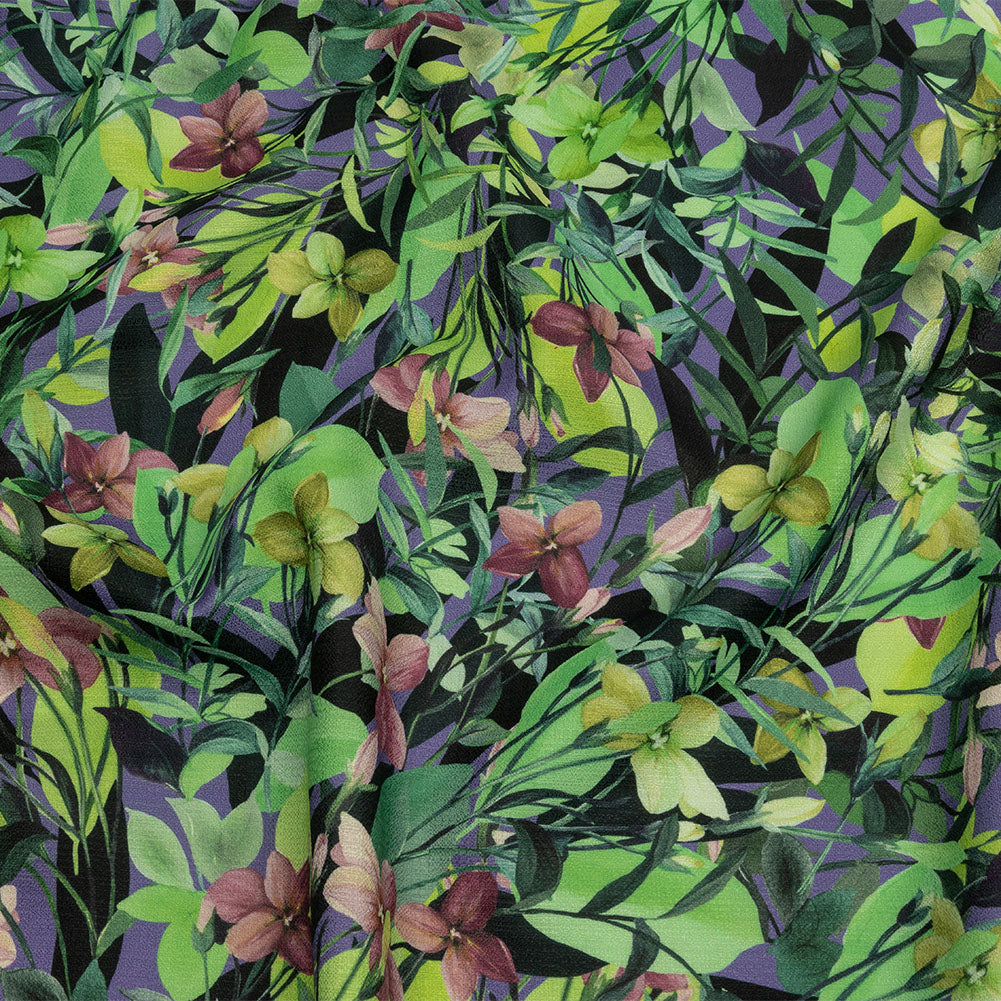 Mood Exclusive Green Fluorescent Fronds Textured Polyester Woven - Joann Fabrics