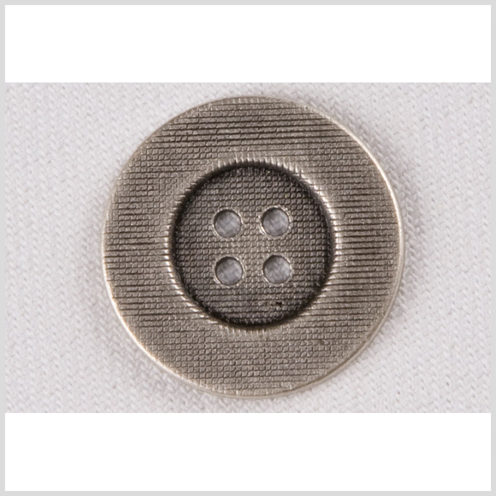 Silver Metal Coat Button with Grided Texture -32L/20mm - Joann Fabrics