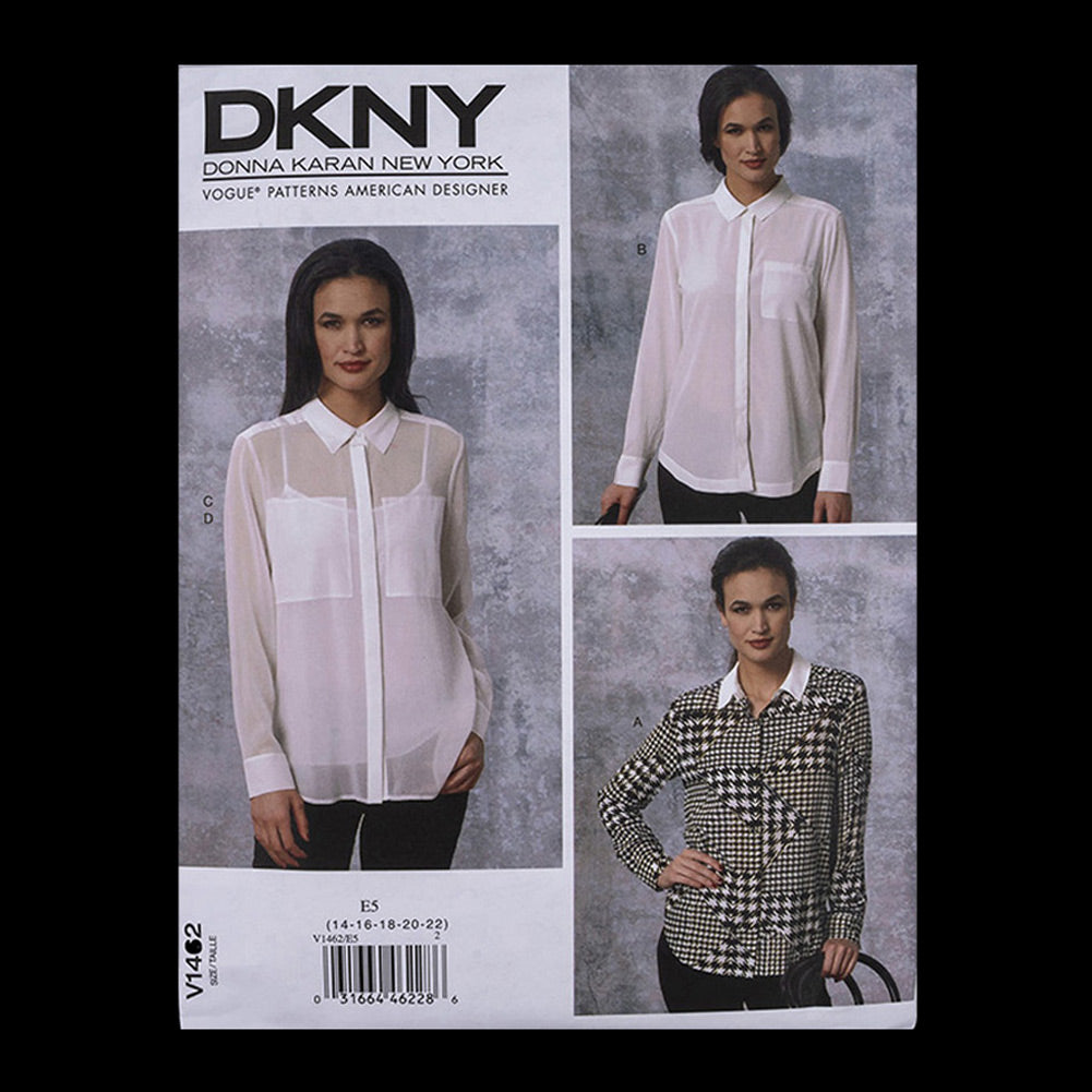 Vogue Patterns DKNY Misses' Button Down Shirt Pattern V1462 Size E5 - Joann Fabrics