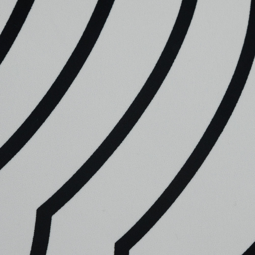 Famous NYC Designer Gardenia and Black Abstract Polyester Panel - Joann Fabrics