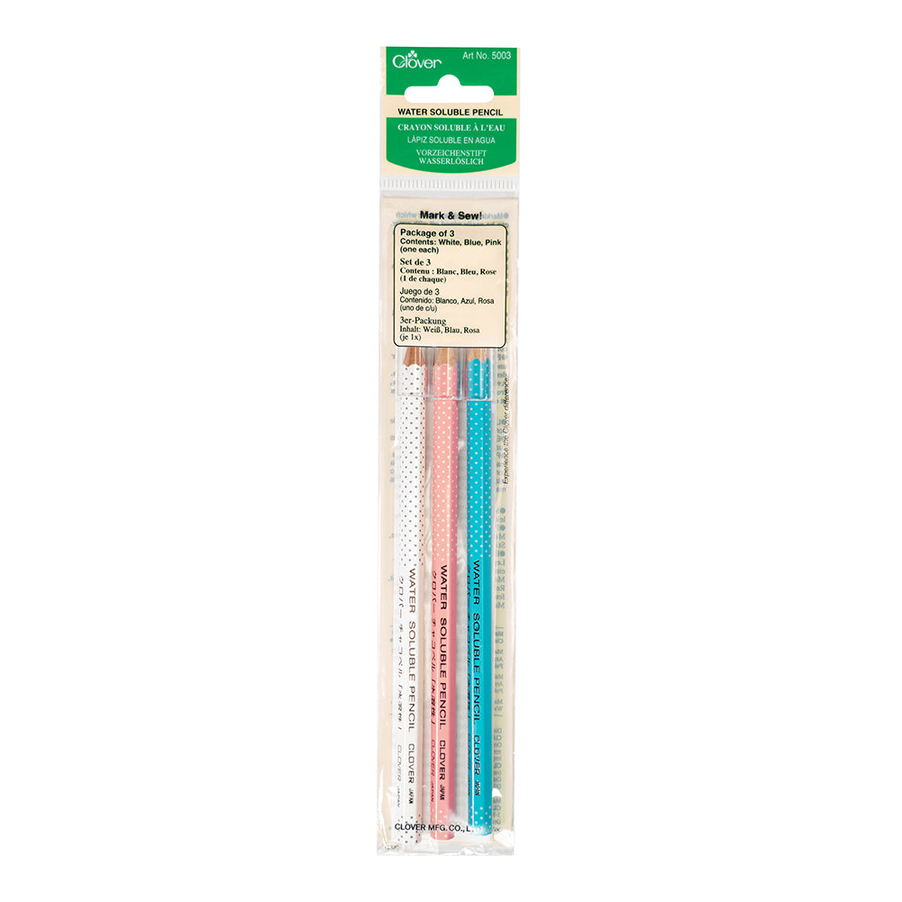 Clover Water Soluble Fabric Pencil - Assorted Colors - 3 ct - Joann Fabrics