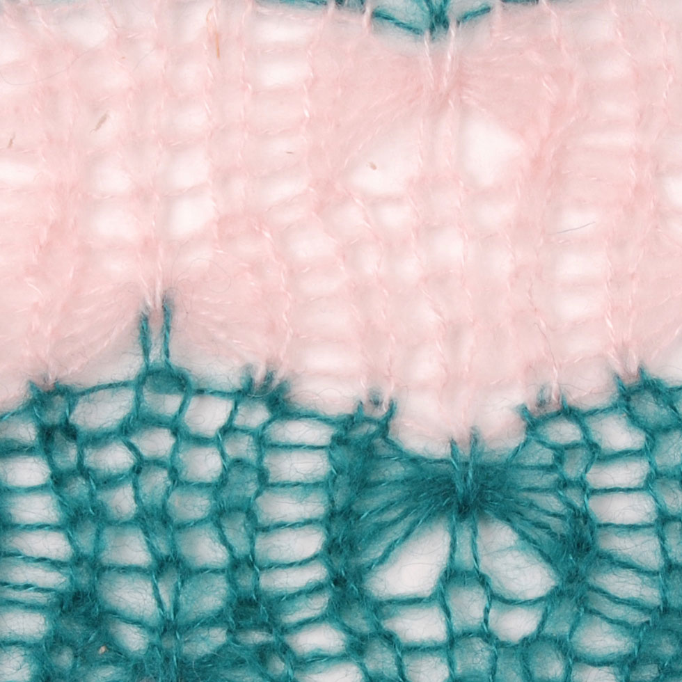 Baby Pink and Teal Blended Wool Crochet Knit - Joann Fabrics