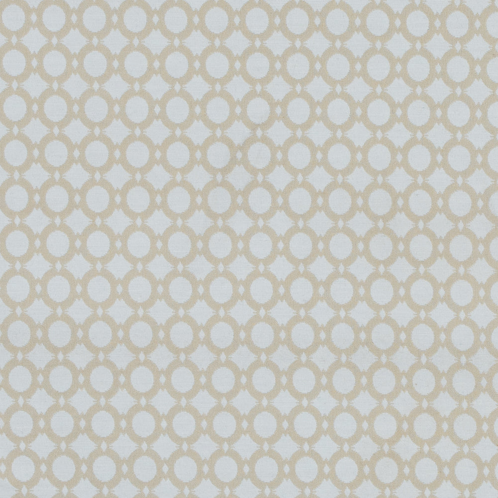 Marzipan and White Geometric Stretch Cotton Jacquard - Joann Fabrics
