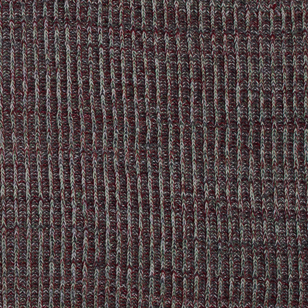 Italian  Red, Green and Gray Chunky Wool Knit - Joann Fabrics