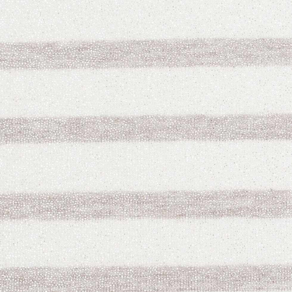 Oyster/Brown Gray Metallic Striped Cotton Jersey Knit - Joann Fabrics