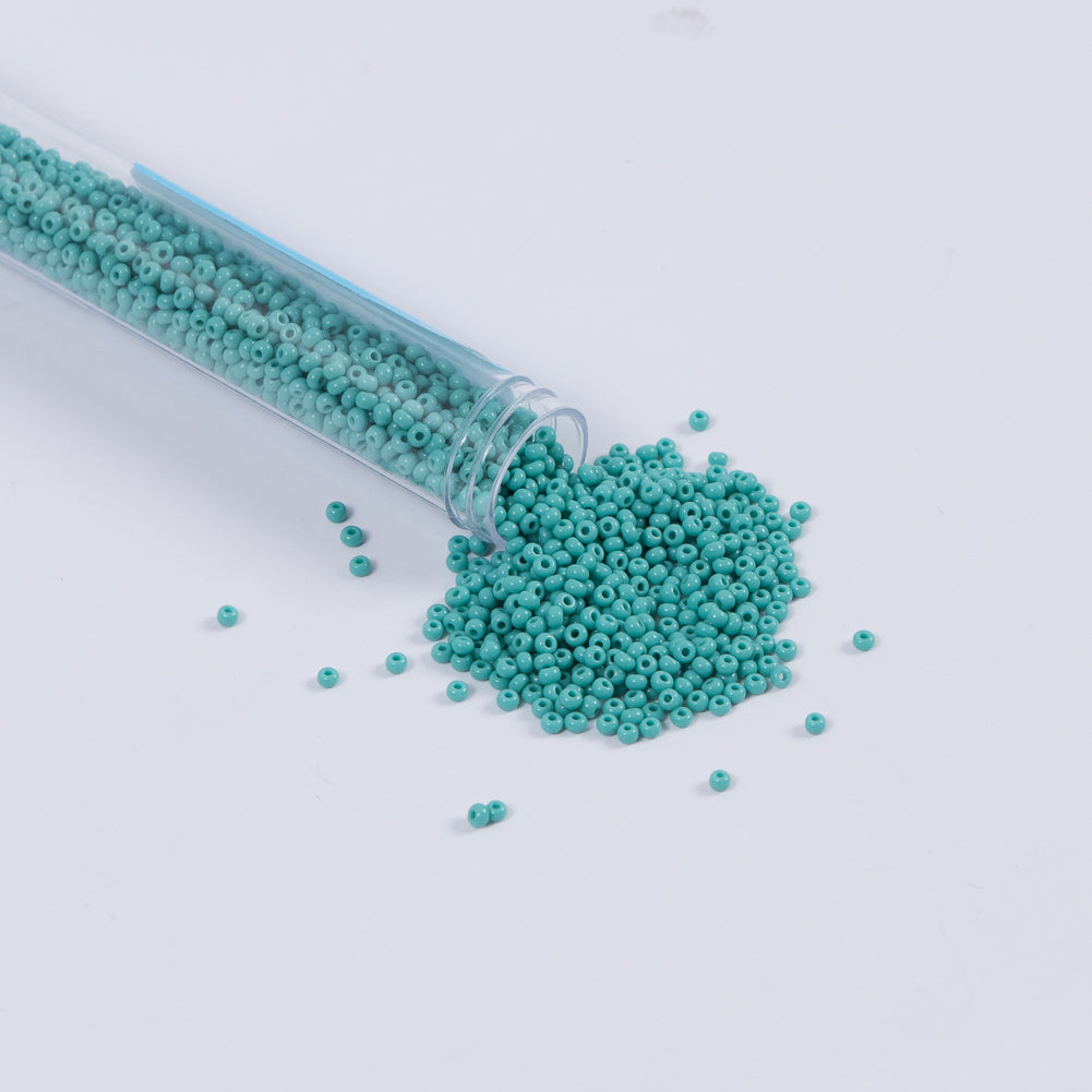 Turquoise Opaque Czech Seed Beads - Size 10 - Joann Fabrics