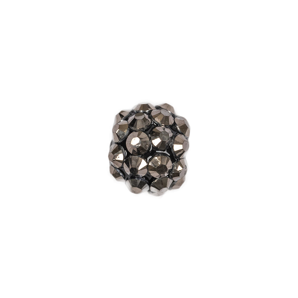Gunmetal Rhinestone and Resin Faceted 12mm Beads - 10pc - Joann Fabrics