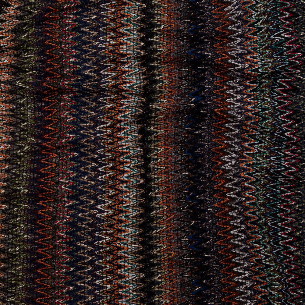 Italian Fall Tones Zig-Zag Novelty Wool Knit - Joann Fabrics