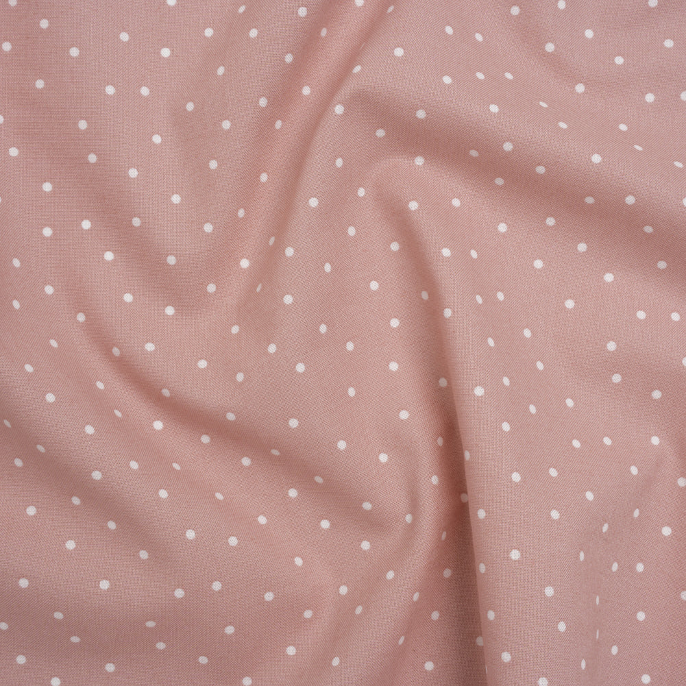 Printed Quilting Cotton by Ghazal Razavi for FIGO Studio - Rose Polka Dots - Nest Collection - Joann Fabrics