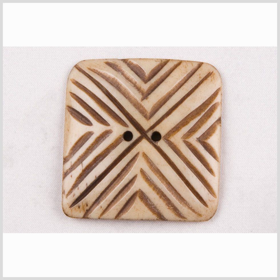 Natural Bone Rounded Square 2-Hole Button - 58L/37mm - Joann Fabrics