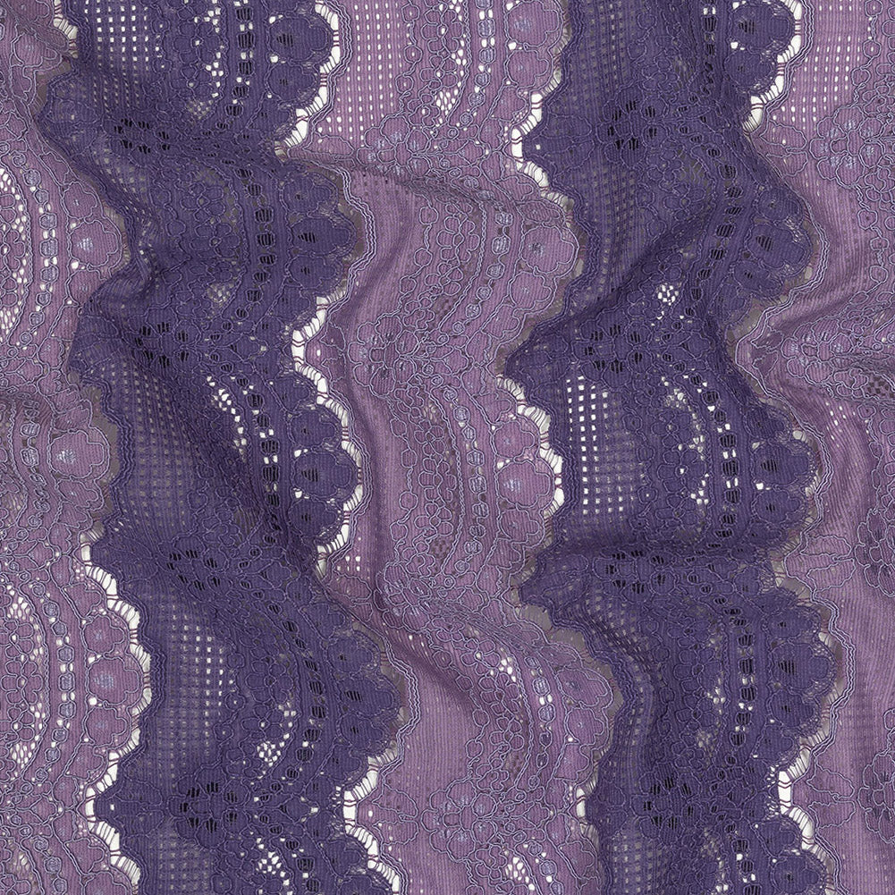 Corded Lace - Lilac and Dusty Purple Two-Tone All-Over Scallops - Joann Fabrics