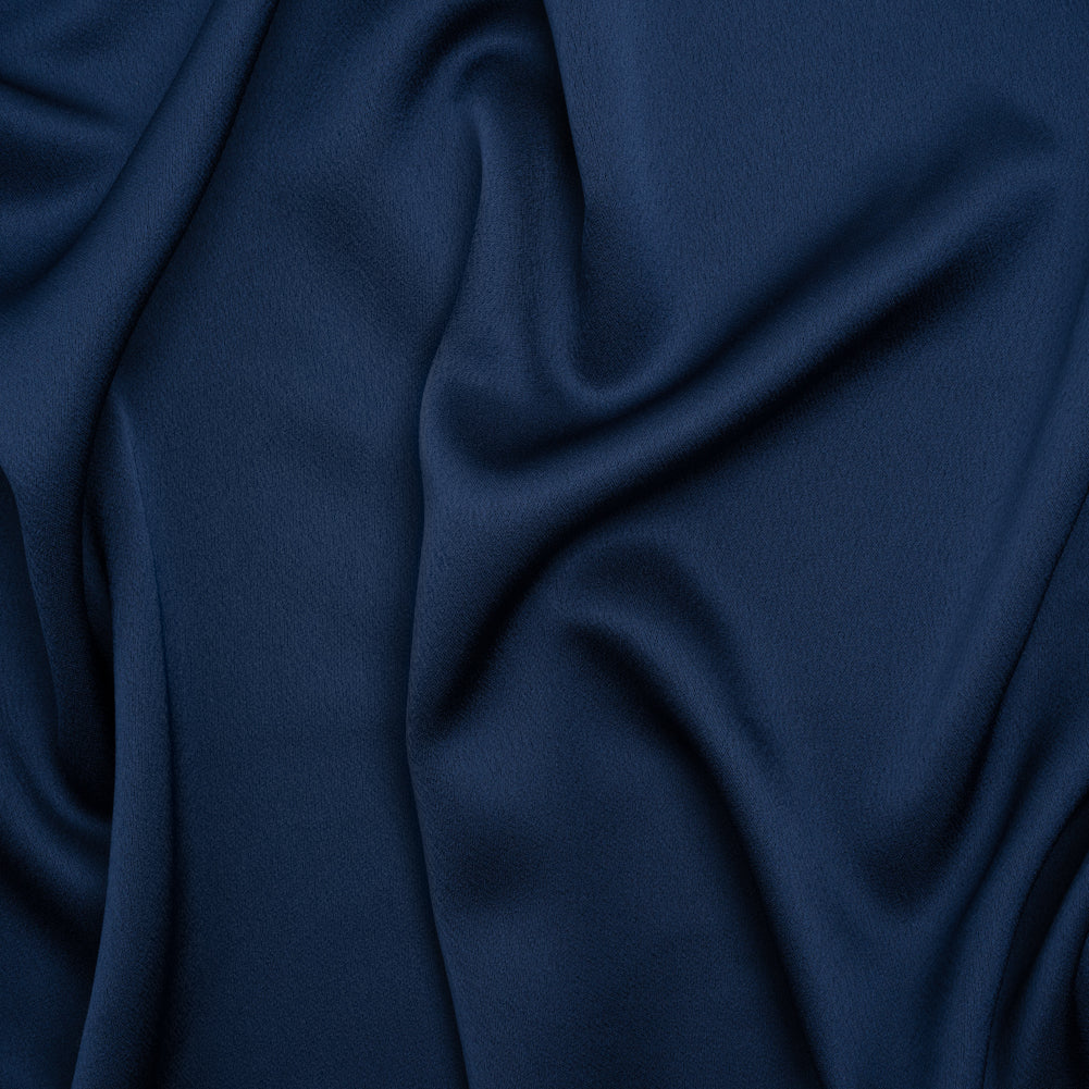 Polyester Crepe Back Satin - Navy Blue - Designer Deadstock - Joann Fabrics