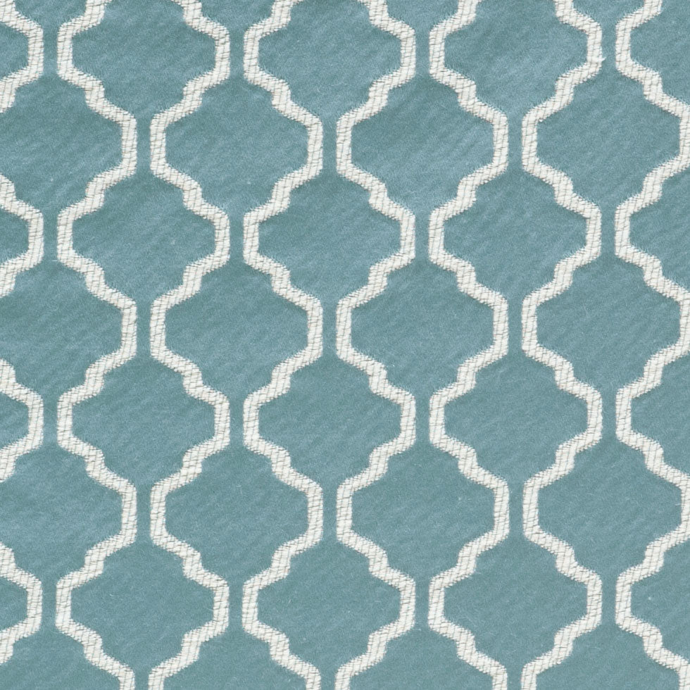 Azure Geometric Trellis Polyester - Joann Fabrics