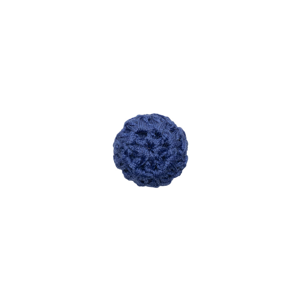 Matte Blue Crochet Fabric Covered Shank Back Button - 16L/10mm - Joann Fabrics
