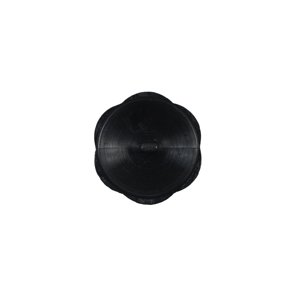 Italian Black Floral Beveled Shank Back Button - 24L/15mm - Joann Fabrics