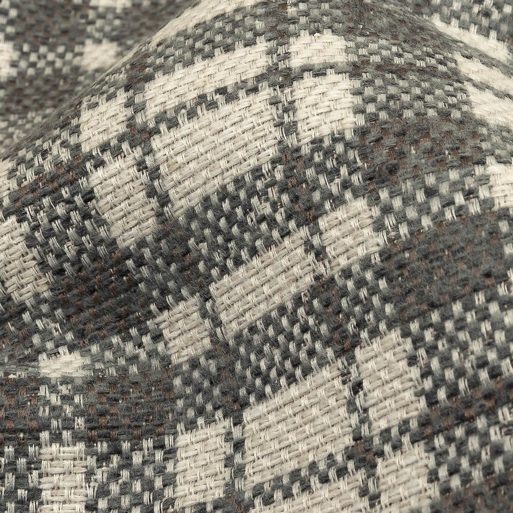 Gray and Ivory Plaid Polyester Upholstery Tweed - Joann Fabrics